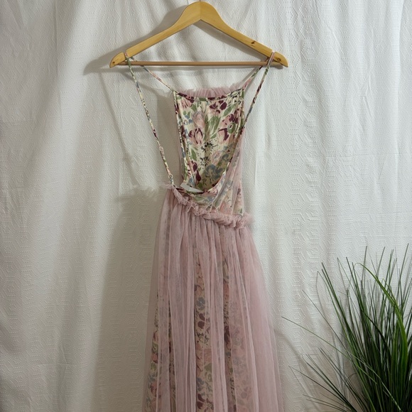 ASOS tulle midi dress in floral print - Picture 6 of 13